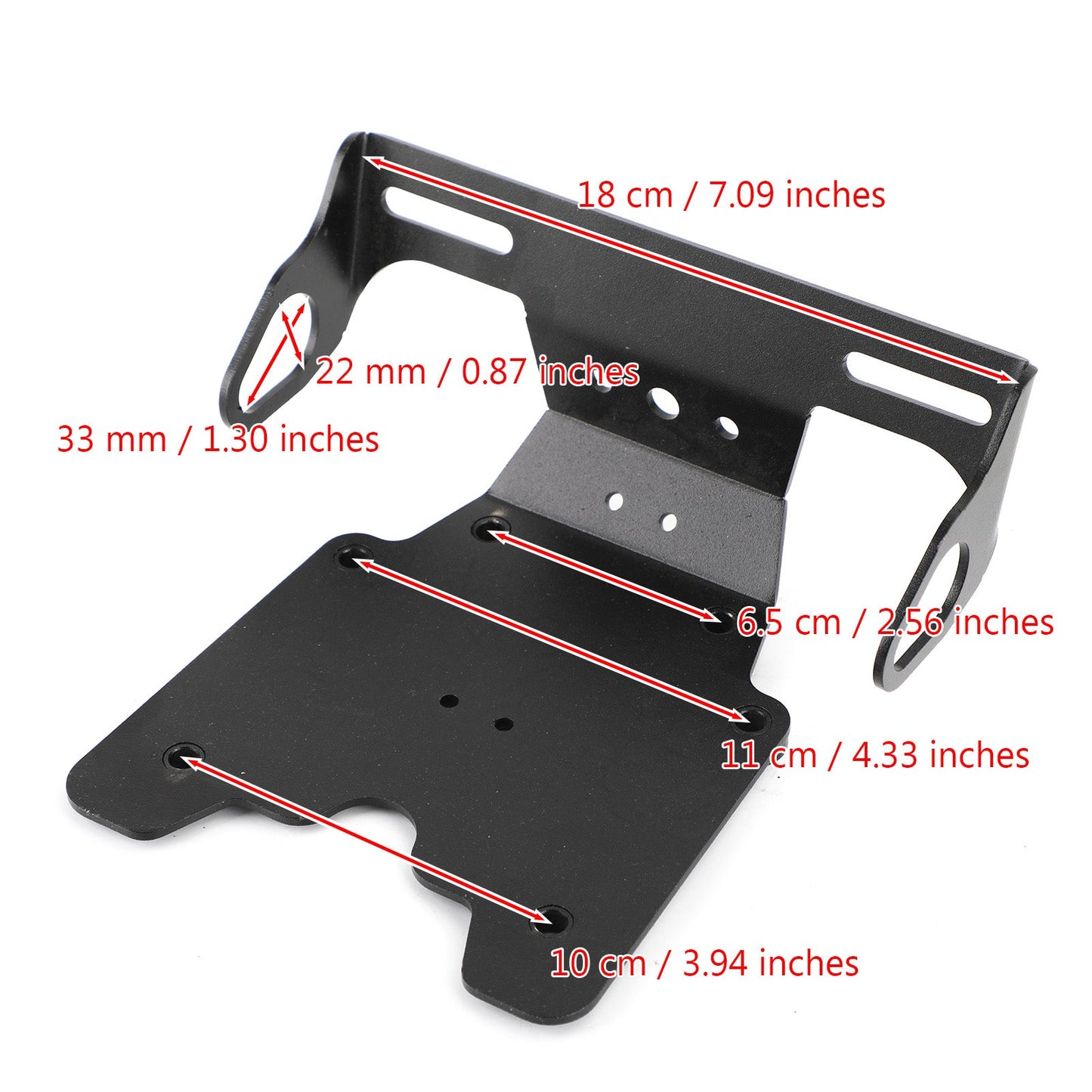 Aluminum License Plate Holder Frame Bracket Fit For Yamaha Tenere 700 2019-2021