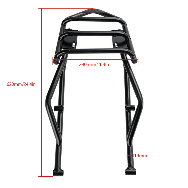 Ducati Desert X 2022-2023 Tube Rear Rack with Passenger Grip Black