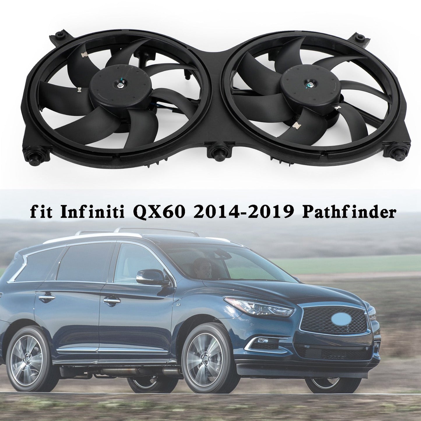 Radiator Cooling Fan Assembly 214813JA2E fit Infiniti QX60 2014-2019 Pathfinder