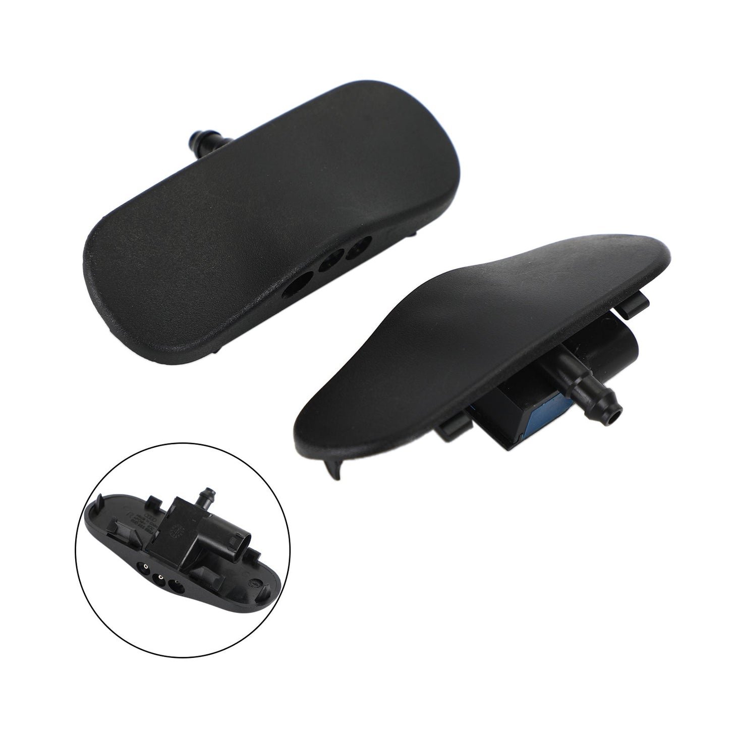 2pcs Front Windscreen Washer Spray Nozzle Jet Heated For AUDI A3 A4 Q3 Q5 Q7 TT