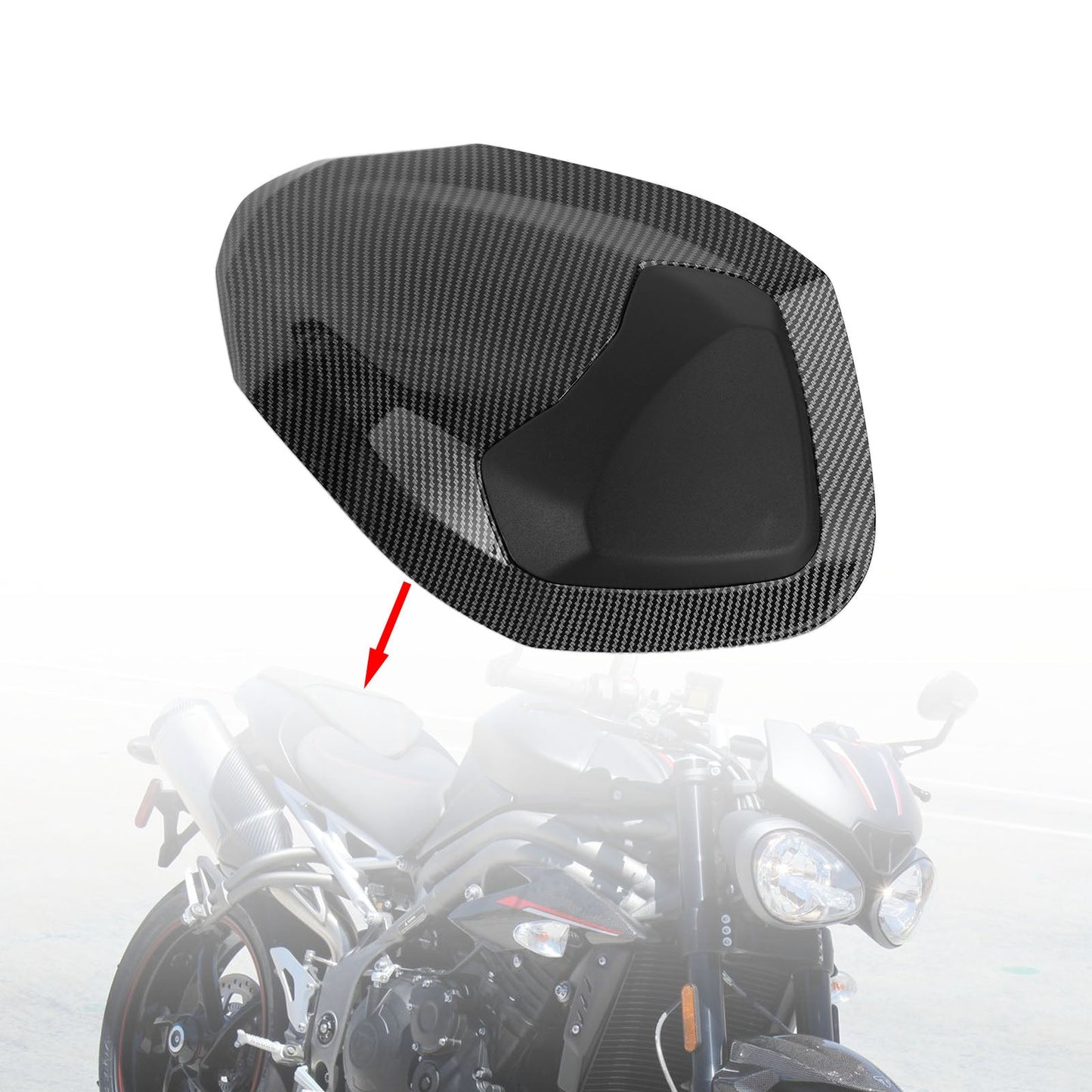 Rear Tail Seat Fairing Cowl Cover For Street Triple RS 765 2017-2019 Black