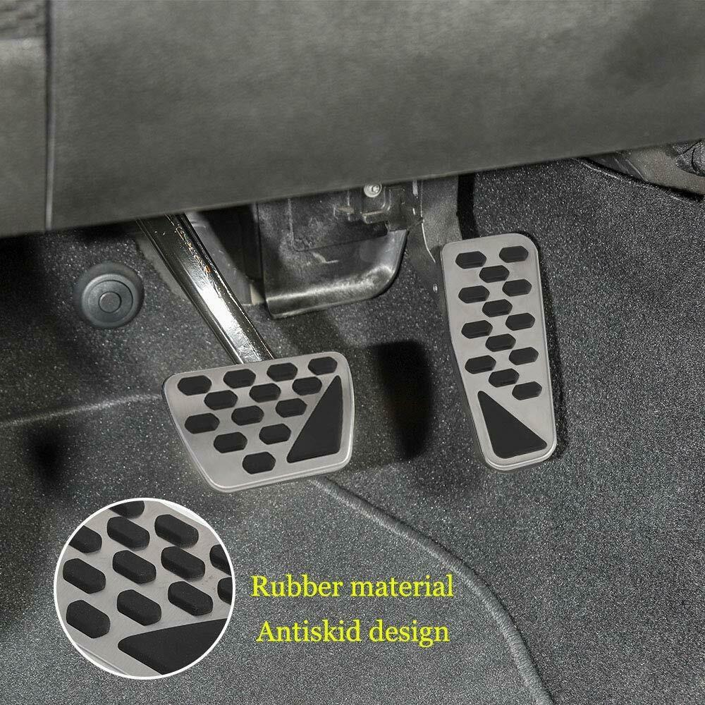 No Drill Fuel Gas Brake Pedal Cover Fit For Wrangler JK 2018 + SIL
