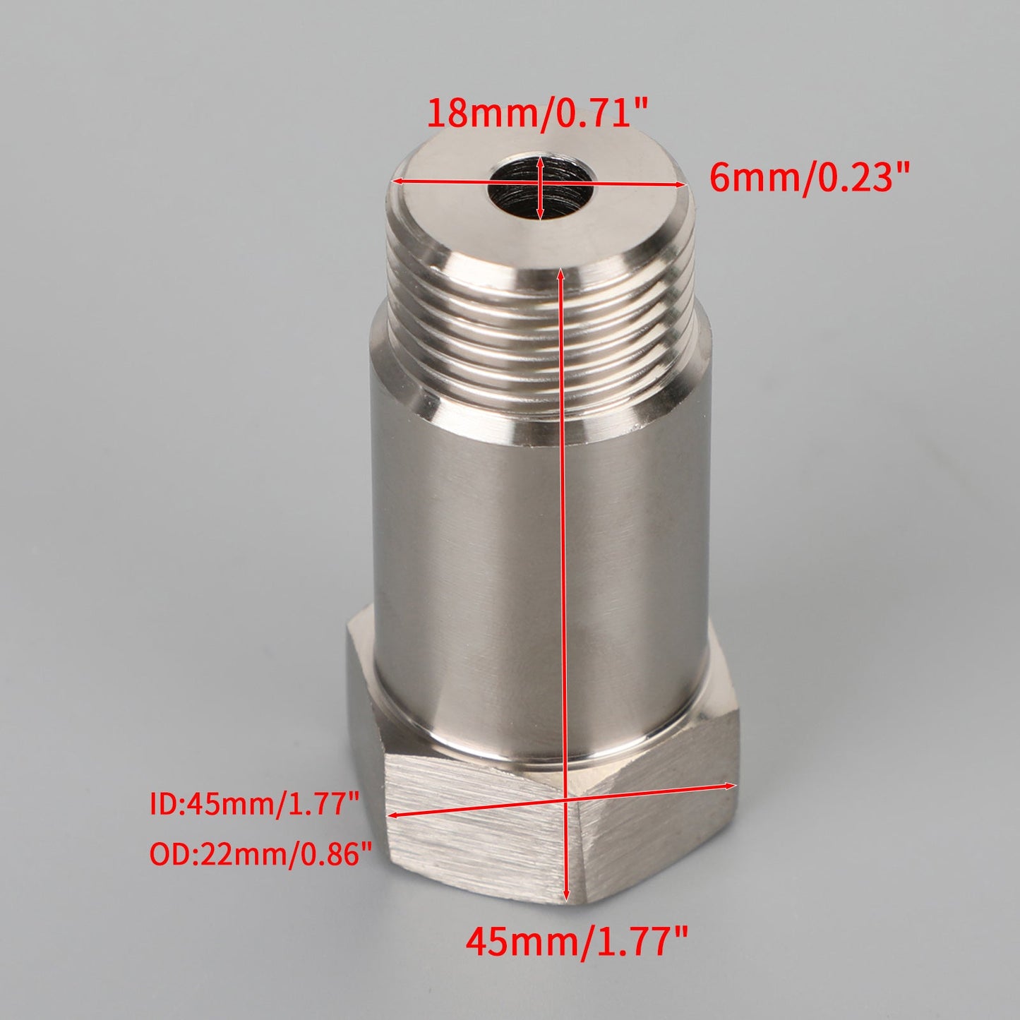 4PCS Sensor Test Pipe Extension Extender Adapter Spacer M18 X 1.5 Bung 45mm