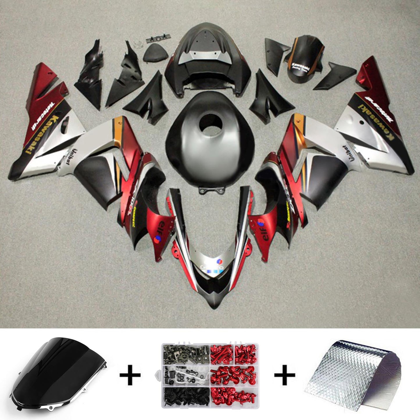 2004-2005 Kawasaki ZX10R Injection Fairing Kit Bodywork Plastic ABS#130