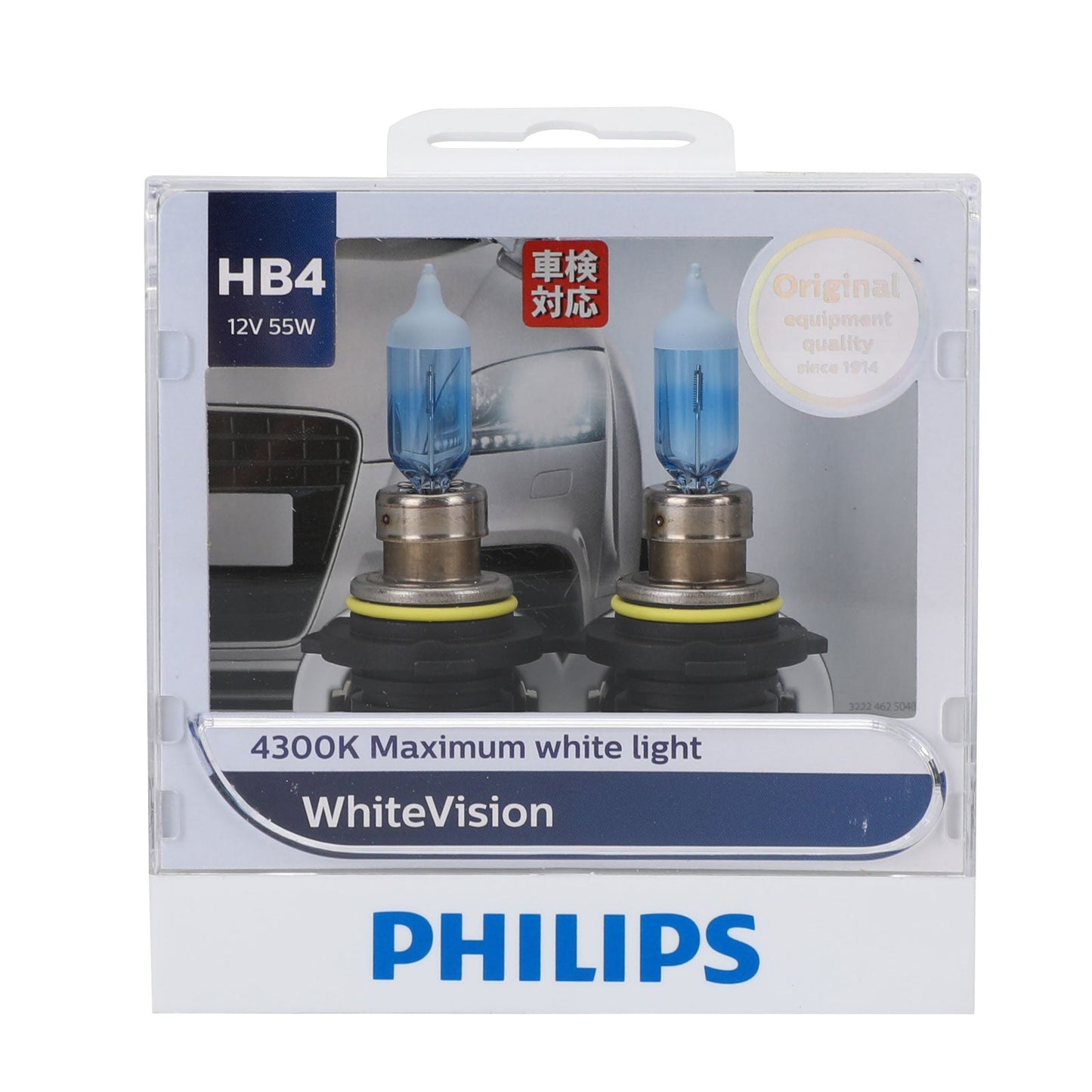 For Philips WhiteVision H4 4300K 12V 60/55W Headlight 12342WHVS2 Light