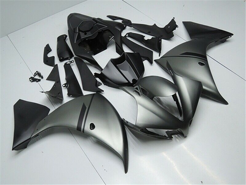 2012-2014 Yamaha YZF R1 Amotopart Fairing Grey Black Kit