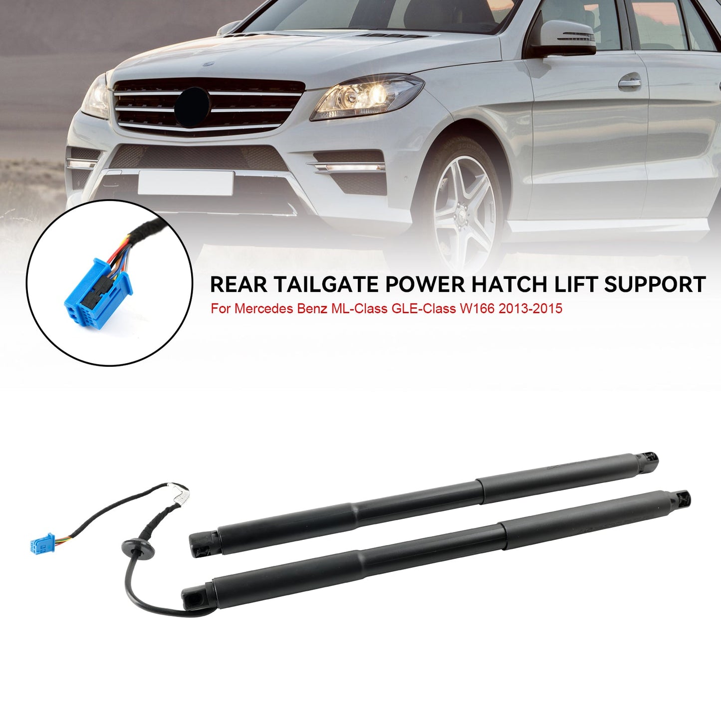 2013-2015 Mercedes Benz ML-Class GLE-Class W166 2PCS Rear Spindle Gas Strut Spring Auto Tailgate Boot 1668901130