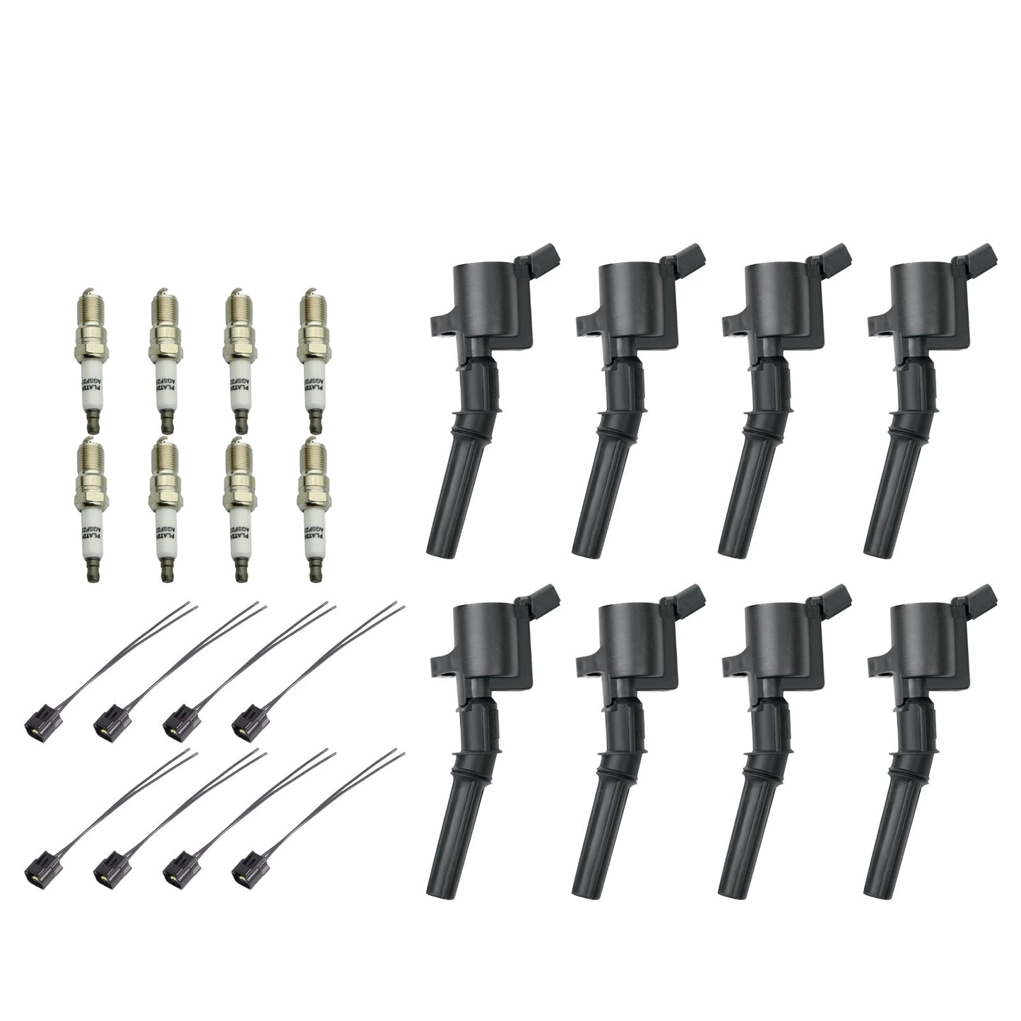 2006-2008 Lincoln Mark LT 5.4L V8 8X lgnition Coil +Spark Plug+Connector FD508 DG511 Fedex Express