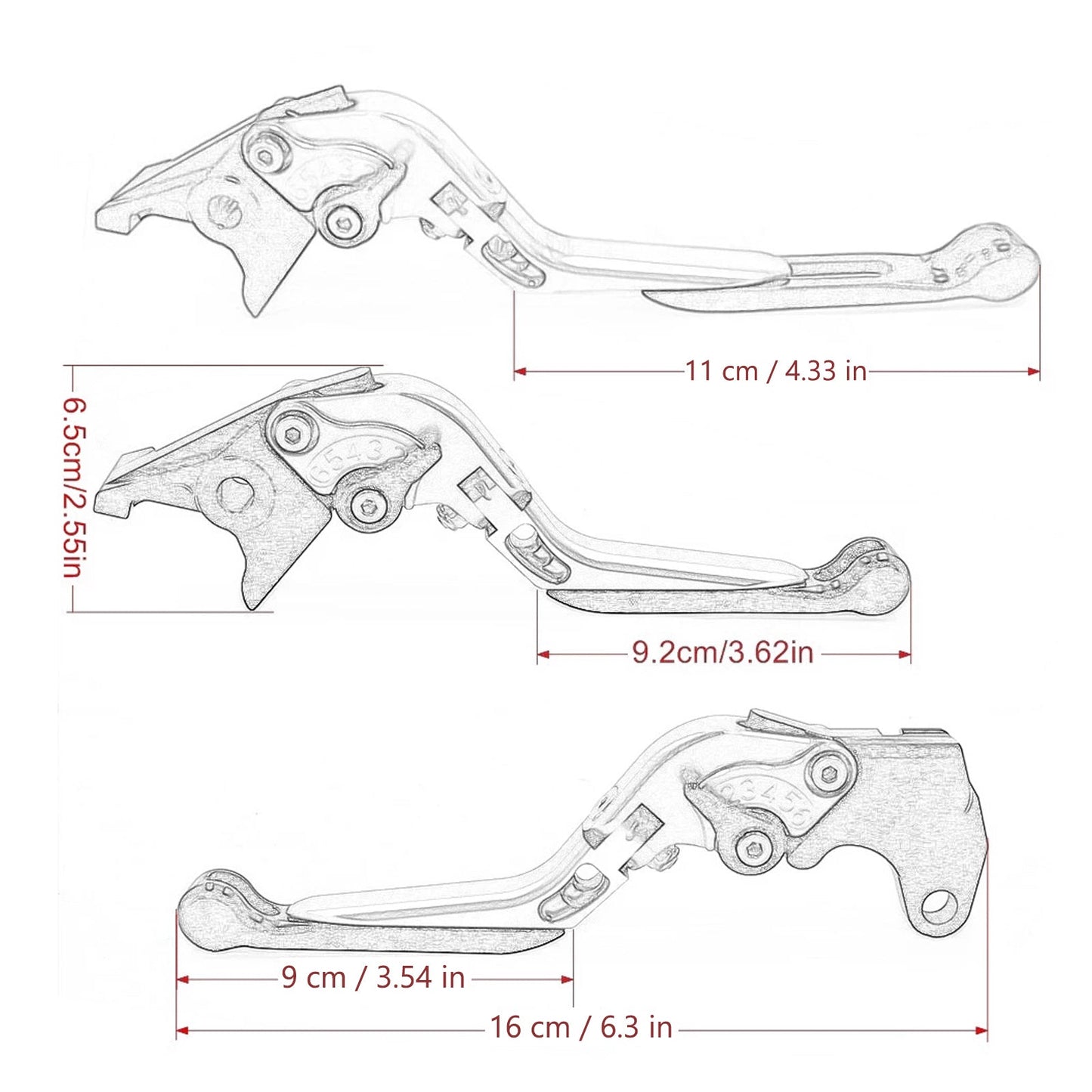 Adjustable Clutch Brake Lever for Yamaha MT-09 Tracer 900/GT 21-22 YZF R6 17-20