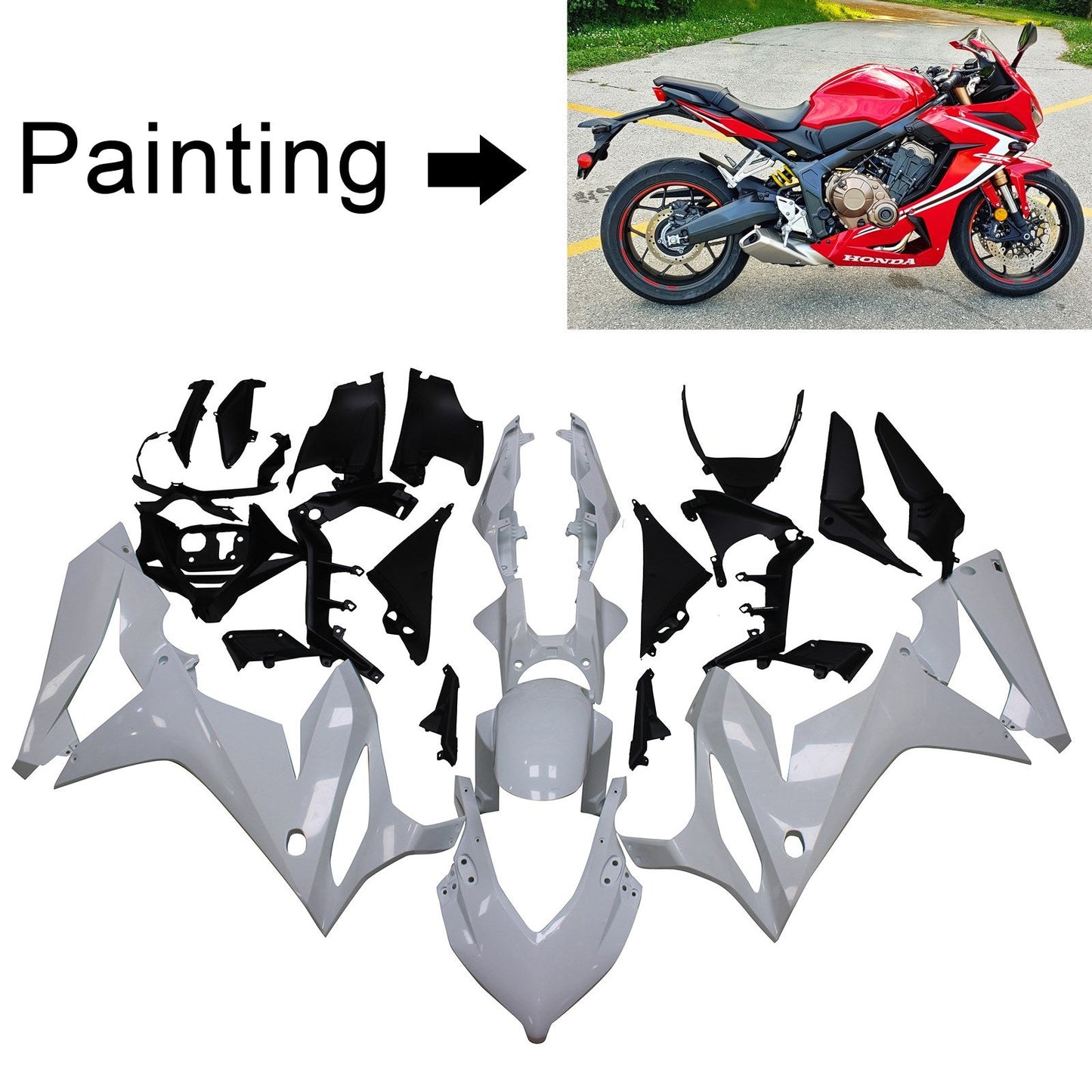 2021-2023 Honda CBR650R Amotopart Injection Fairing Kit Bodywork Plastic ABS #101