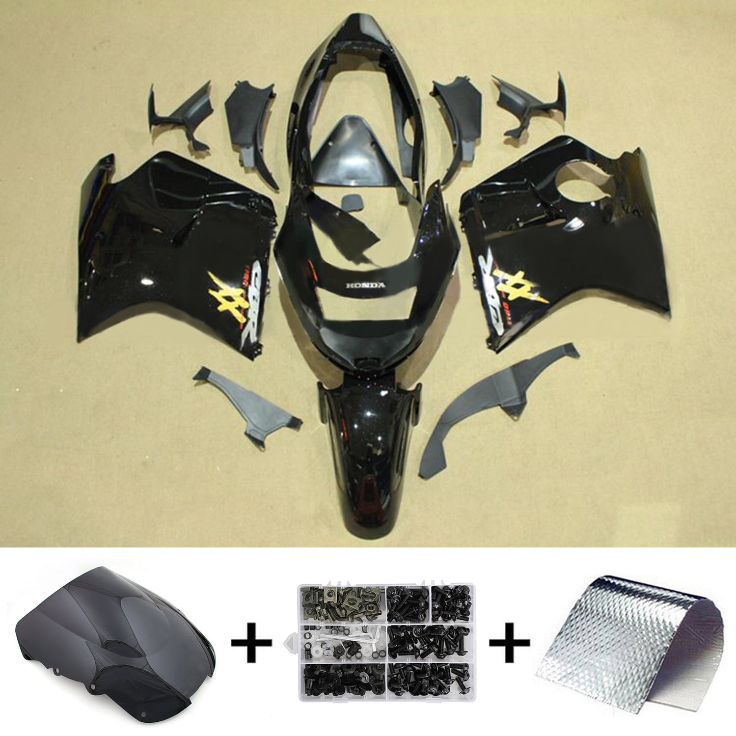 1996-2007 Honda CBR1100XX SuperBlackBird Injection Fairing Kit Bodywork ABS#121