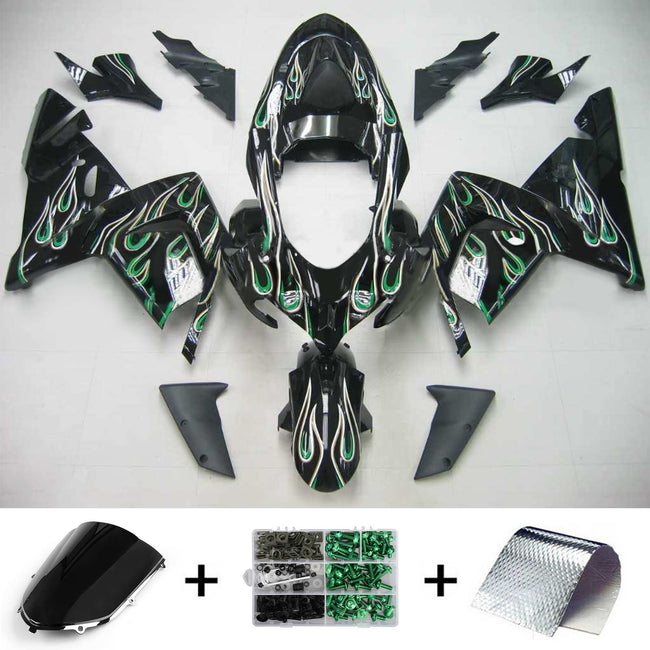 2004-2005 Kawasaki ZX10R Amotopart Injection Fairing Kit Bodywork Plastic ABS #108