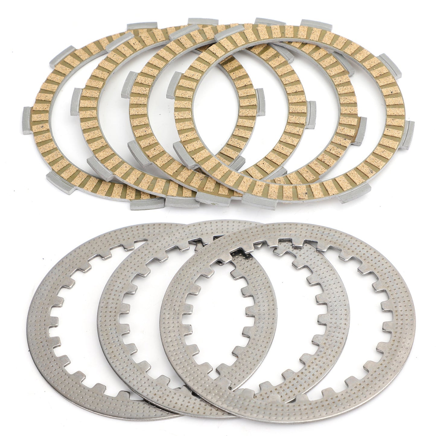 Clutch Plate Kit - Friction & Steel Plates For Yamaha ATV YFM125R RAPTOR 125 YBR125 XT125X XT125R