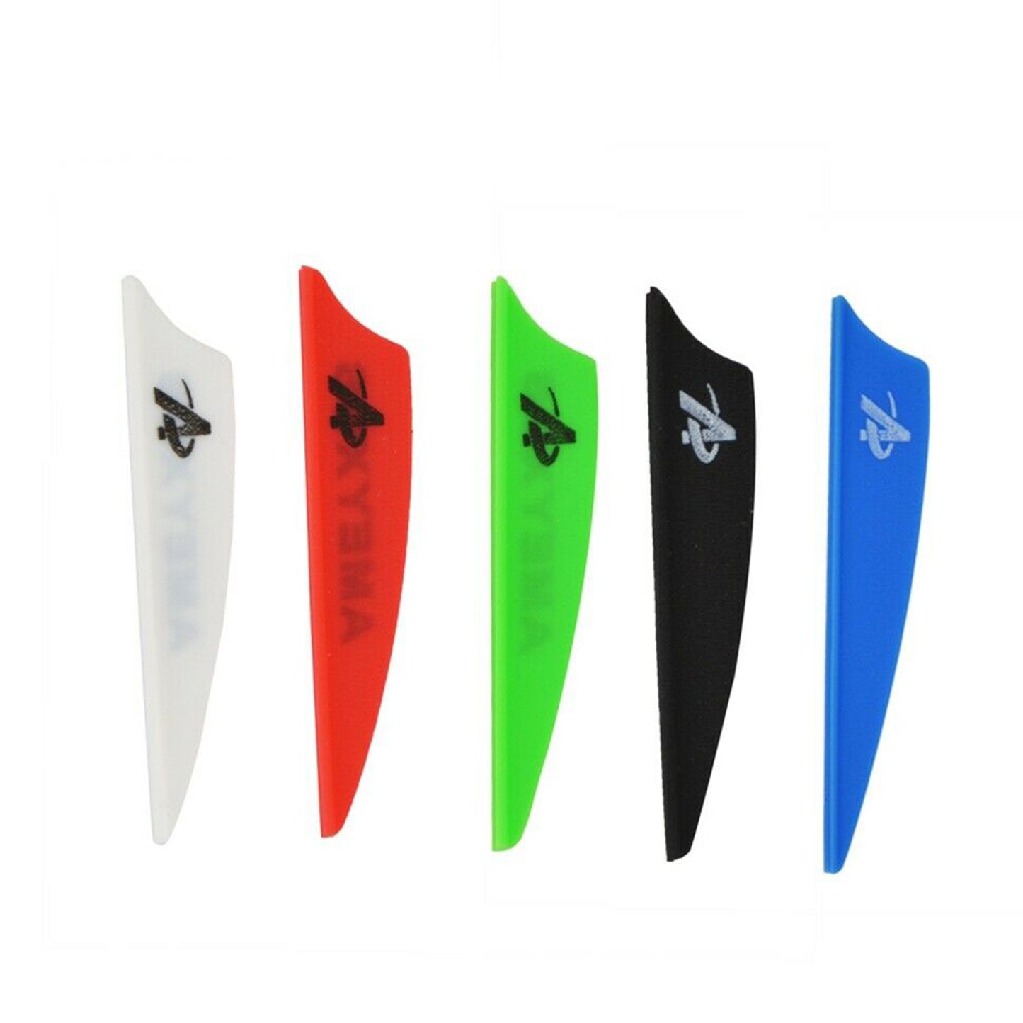 50pcs 2" 3" 4" Archery Plastic Vanes Arrow Feathers Rubber Fletches Fletching