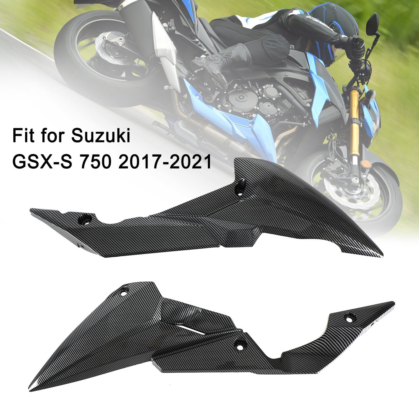 Lower Bottom Oil Belly Pan Guard Fairing For Suzuki GSXS GSX-S750 2017-2021 Black