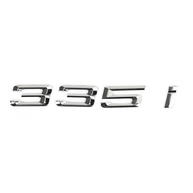 Rear Trunk Nameplate Badge Emblem Numbers Letter Decal 335 i Fit 335i Chrome