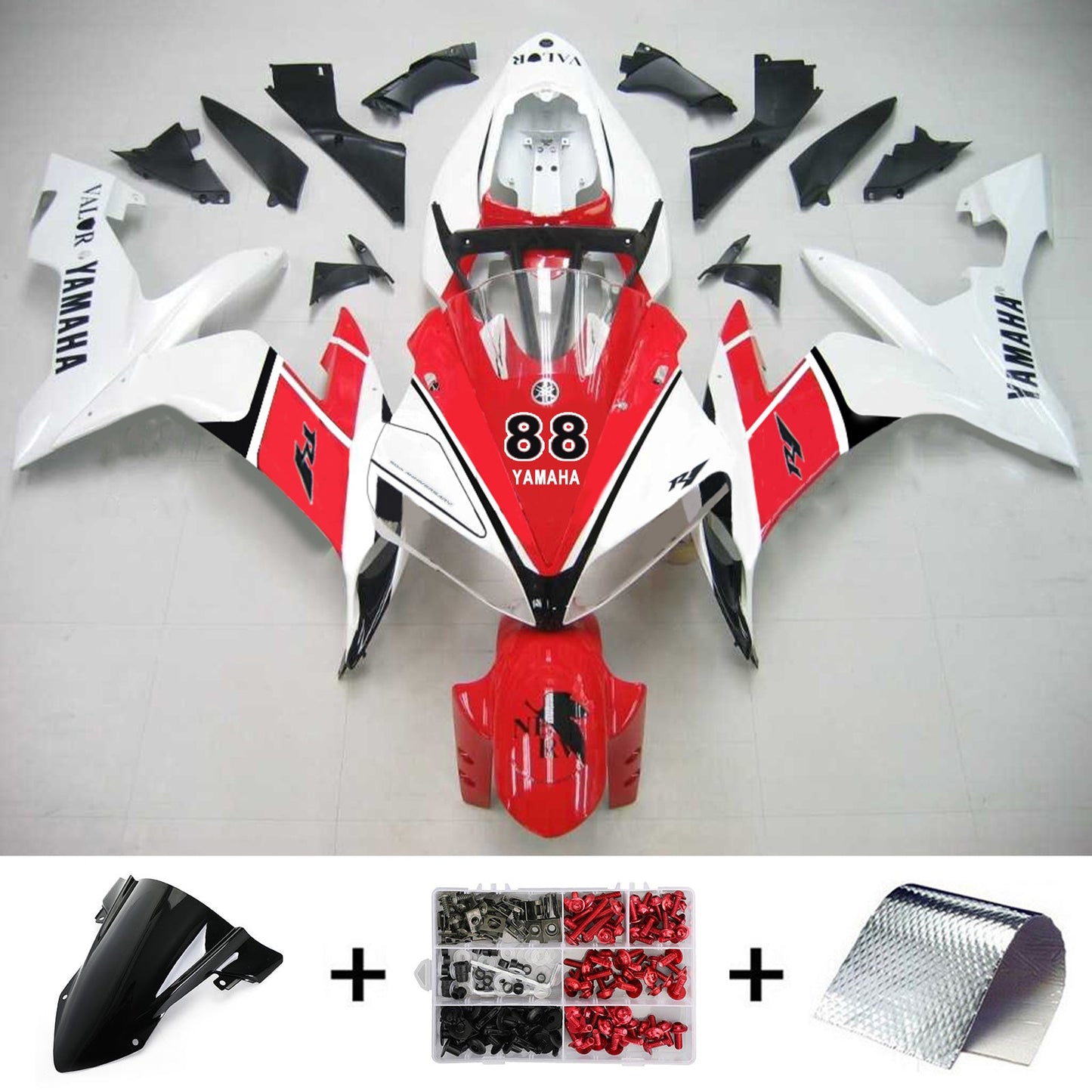 2004-2006 Yamaha YZF 1000 R1 Amotopart Injection Fairing Kit Bodywork Plastic ABS #113