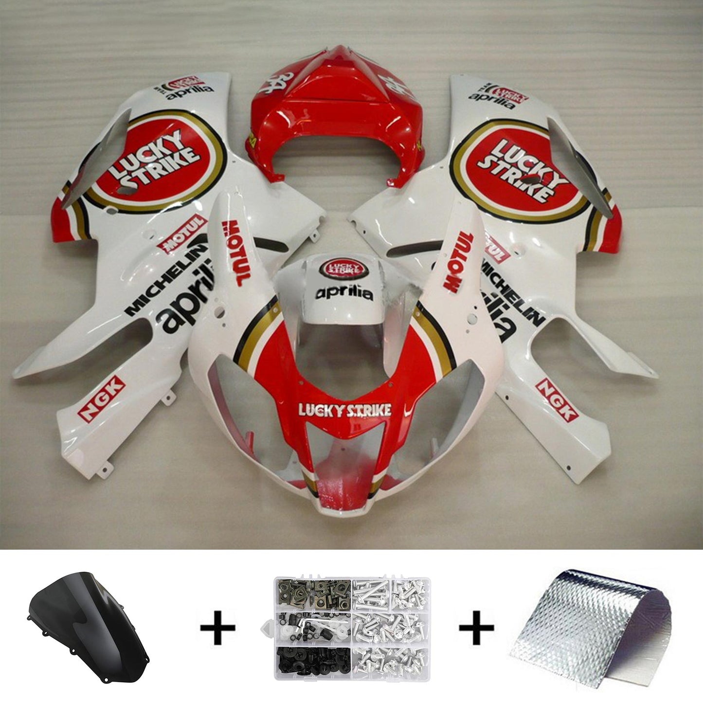 2003-2006 Aprilias RSV1000 Amotopart Injection Fairing Kit Bodywork Plastic #104