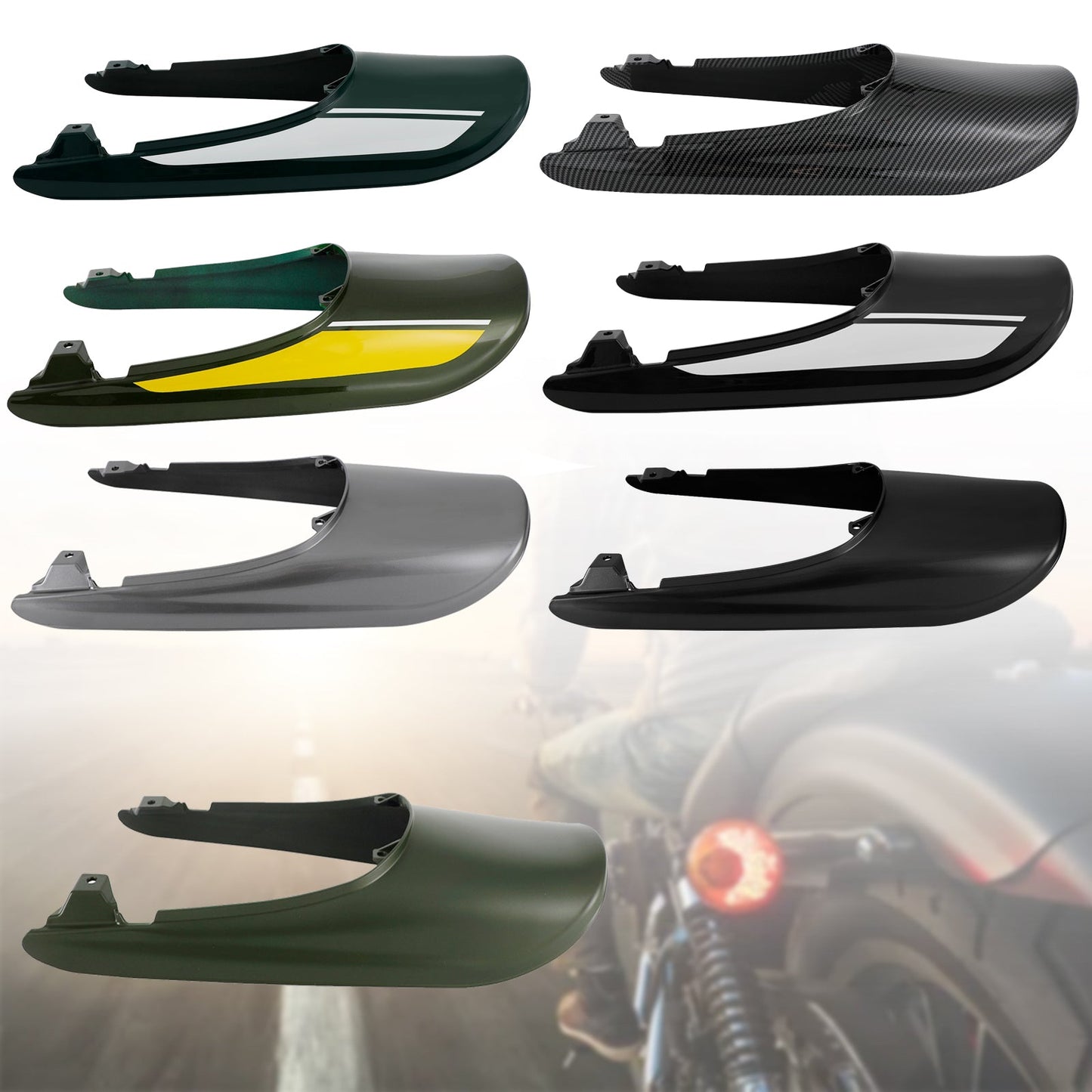 Tail Cowl Fairing+License Plate Bracket fit for Kawasaki Z900RS 2018-2022