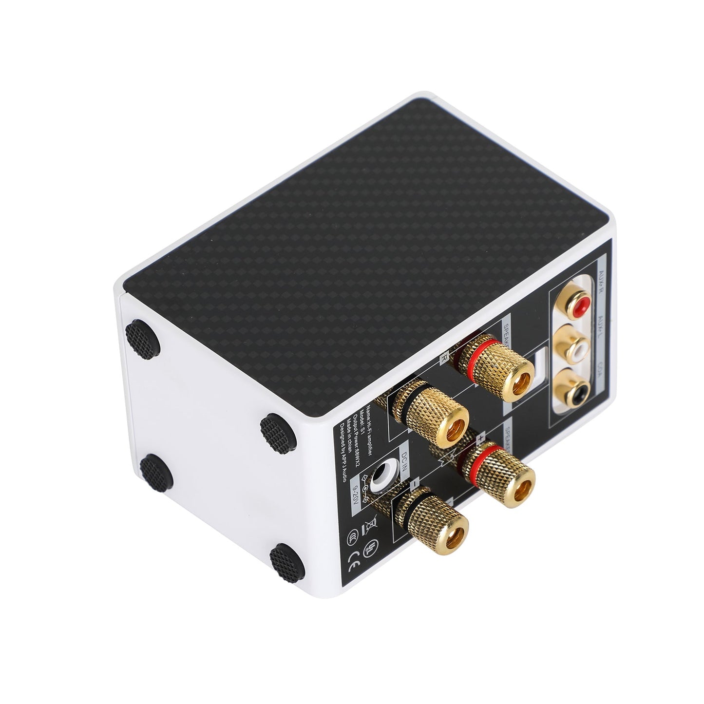 Mini Amplifier Digital HiFi Audio Bluetooth 5.0 Class D Amplifier 68W+68W Black