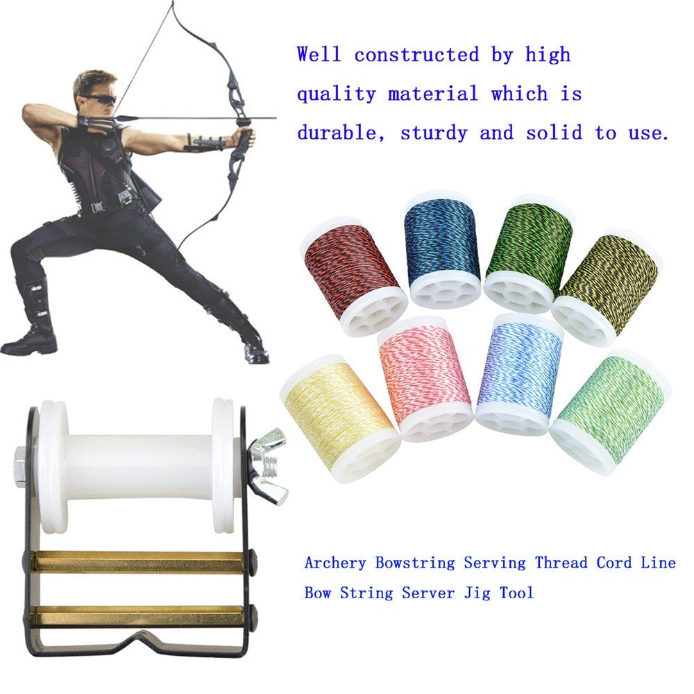 Archery Bowstring Serving Thread Cord Line Bow String Server Jig Tool
