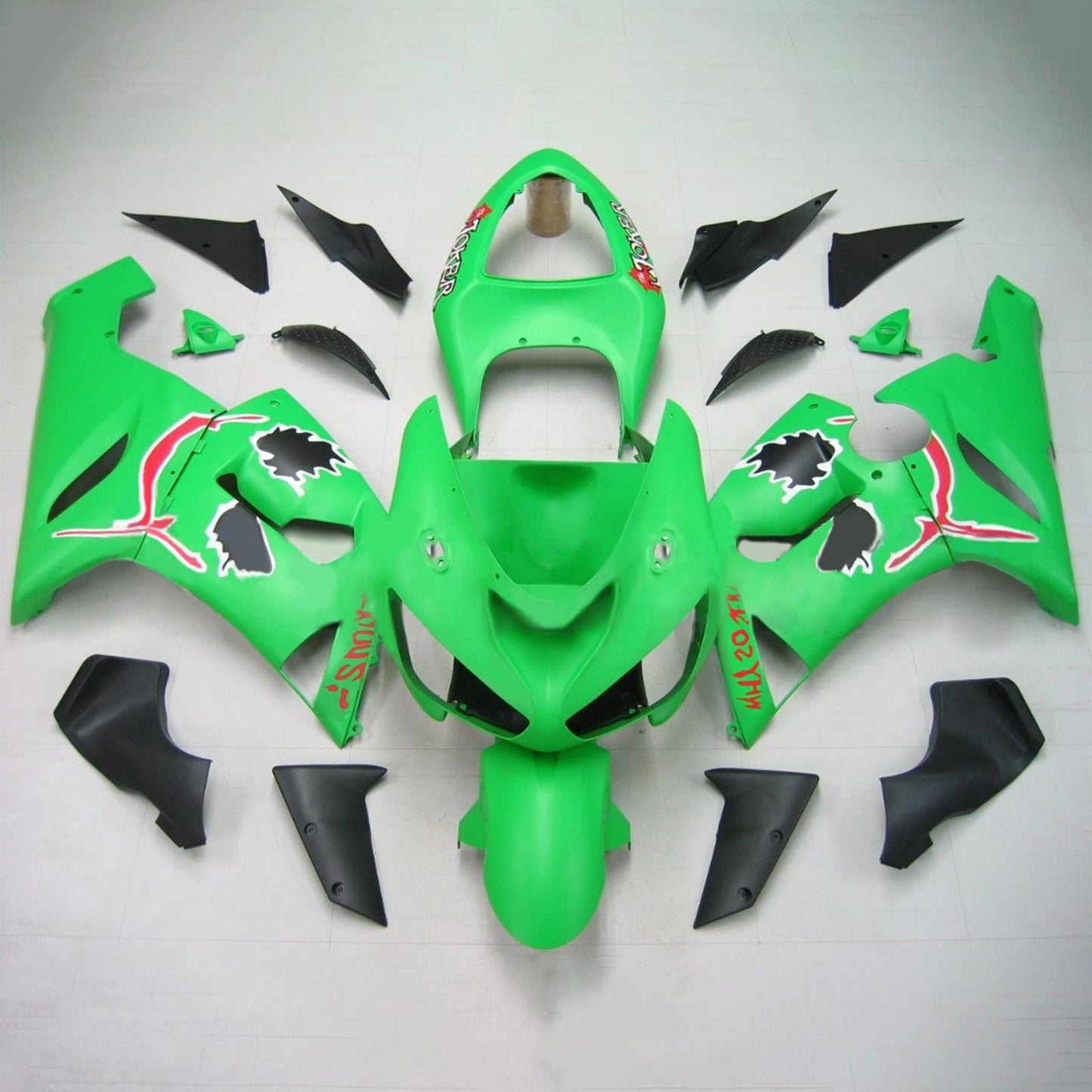 2005-2006 Kawasaki ZX6R 636 Amotopart Injection Fairing Kit Bodywork Plastic ABS #114