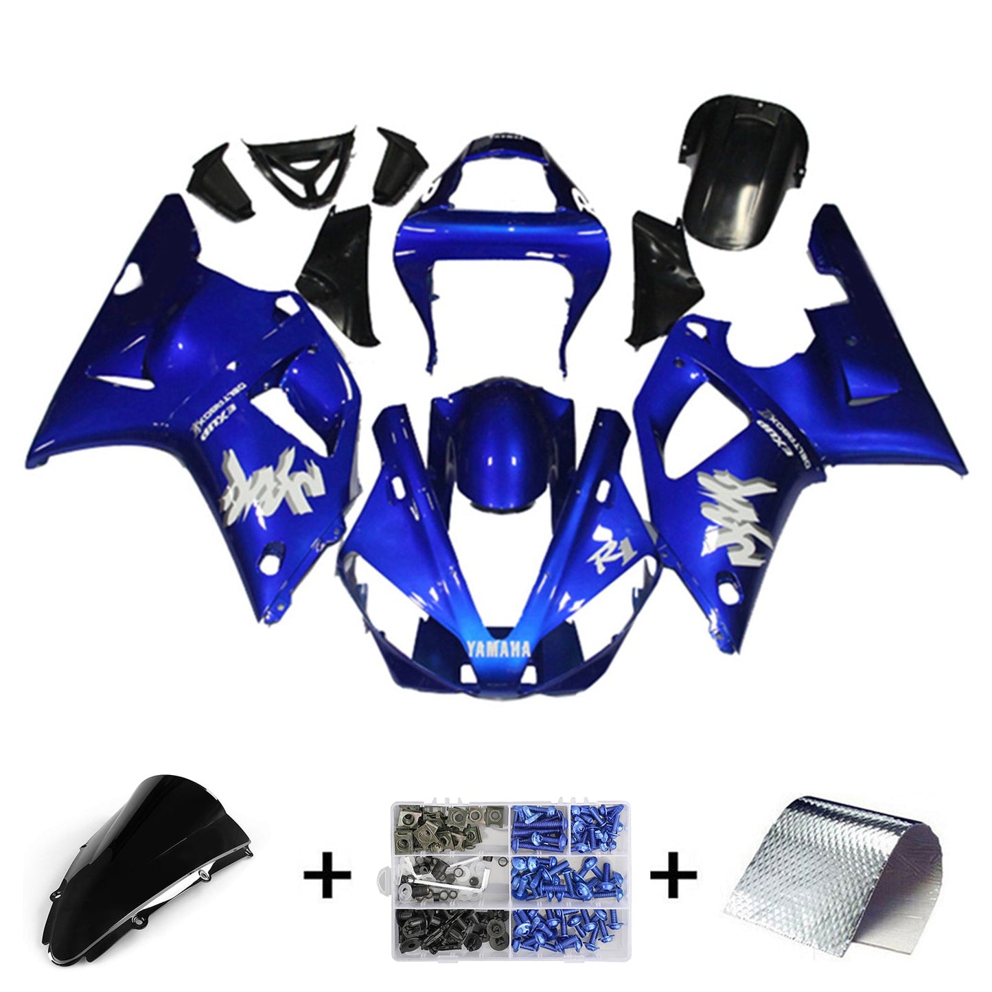 2000-2001 Yamaha YZF 1000 R1 Injection Fairing Kit Bodywork Plastic ABS#119