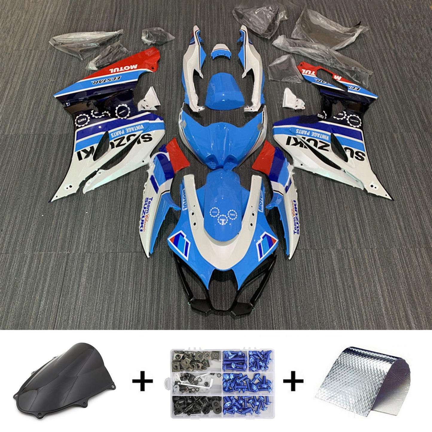 2017-2024 Suzuki GSXR1000 K17 Injection Fairing Kit Bodywork Plastic ABS #101