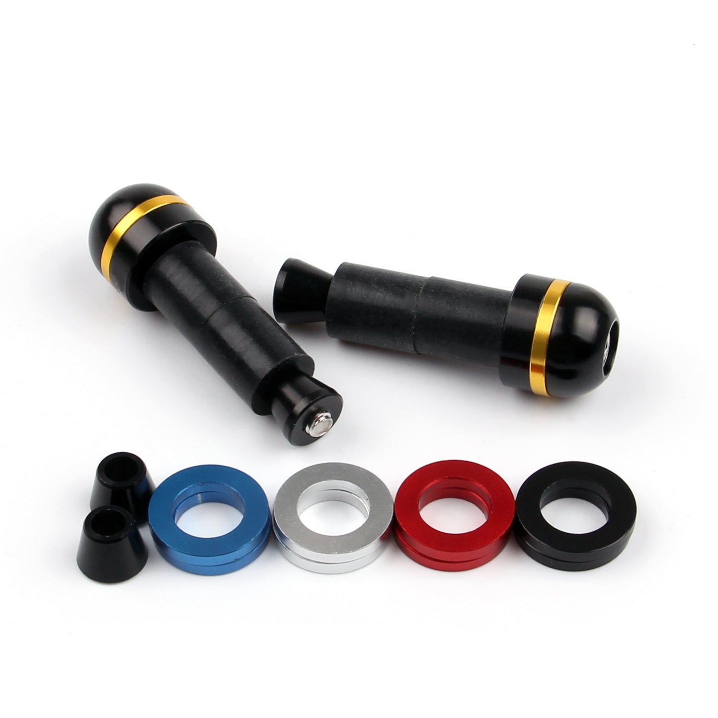 Universal Motorcycle Colorful 7/8" Handlebar End Caps Grips Bar End Black