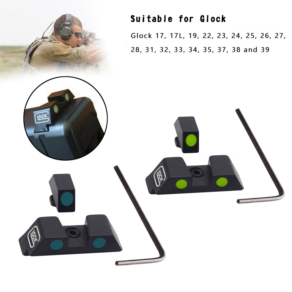 G34 G35 G37 G38 G22 G23 G26 G27 G33 Fiber Optic NIGHT SIGHTS FOR GLOCK G17 G19