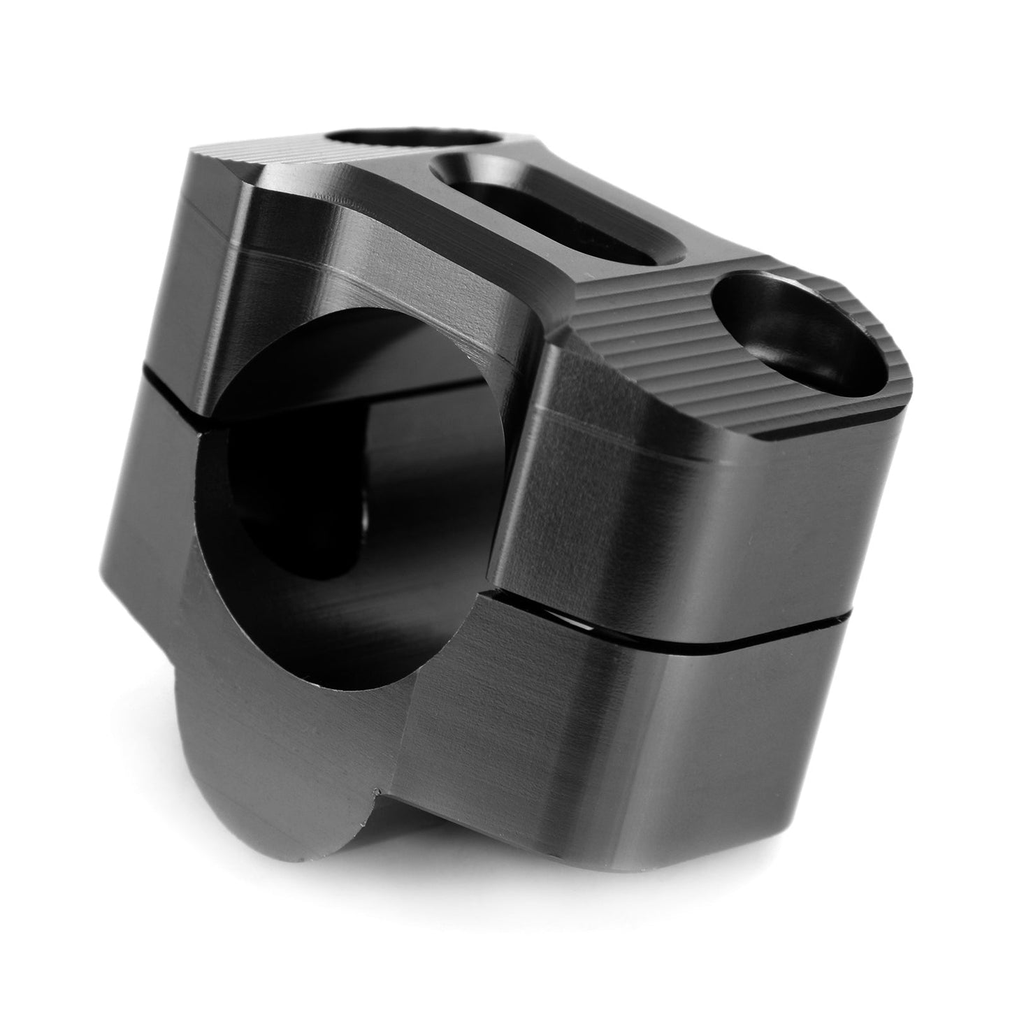 CNC Aluminum Handlebar Risers 22-28mm Universal Clamp Mount BLK