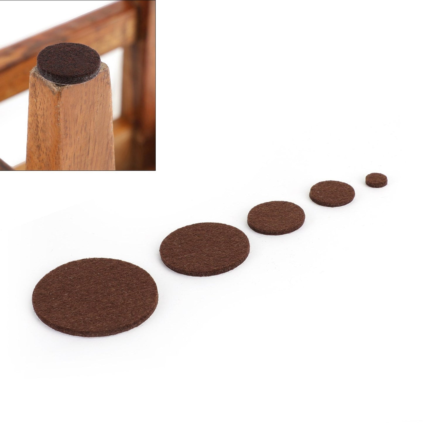357 Piece Self-Stick Furniture Felt Pads for Hard Surfaces Brown