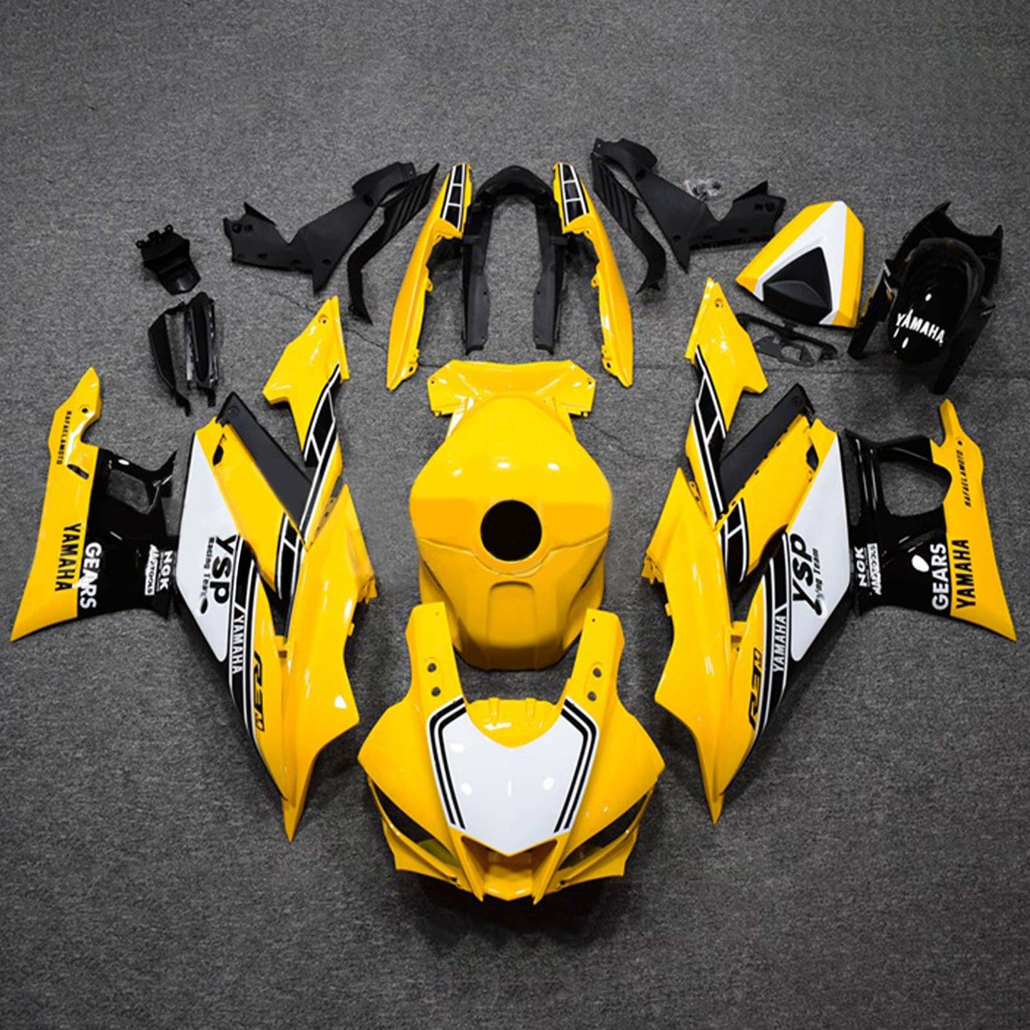 2019-2021 Yamaha YZF-R3 R25 Amotopart Injection Fairing Kit Bodywork Plastic ABS #117