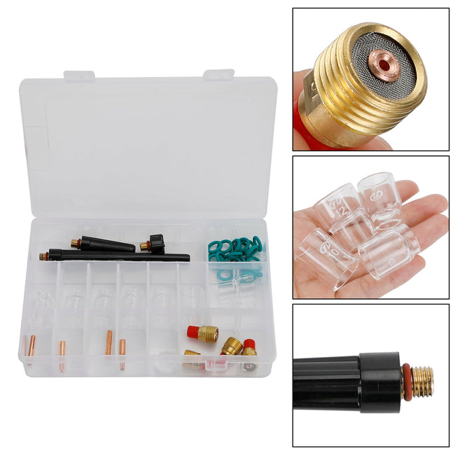 39Pcs Tig Gas Lens Collet Body Cup Kit Wp 9 20 25 Tig Welding Torch