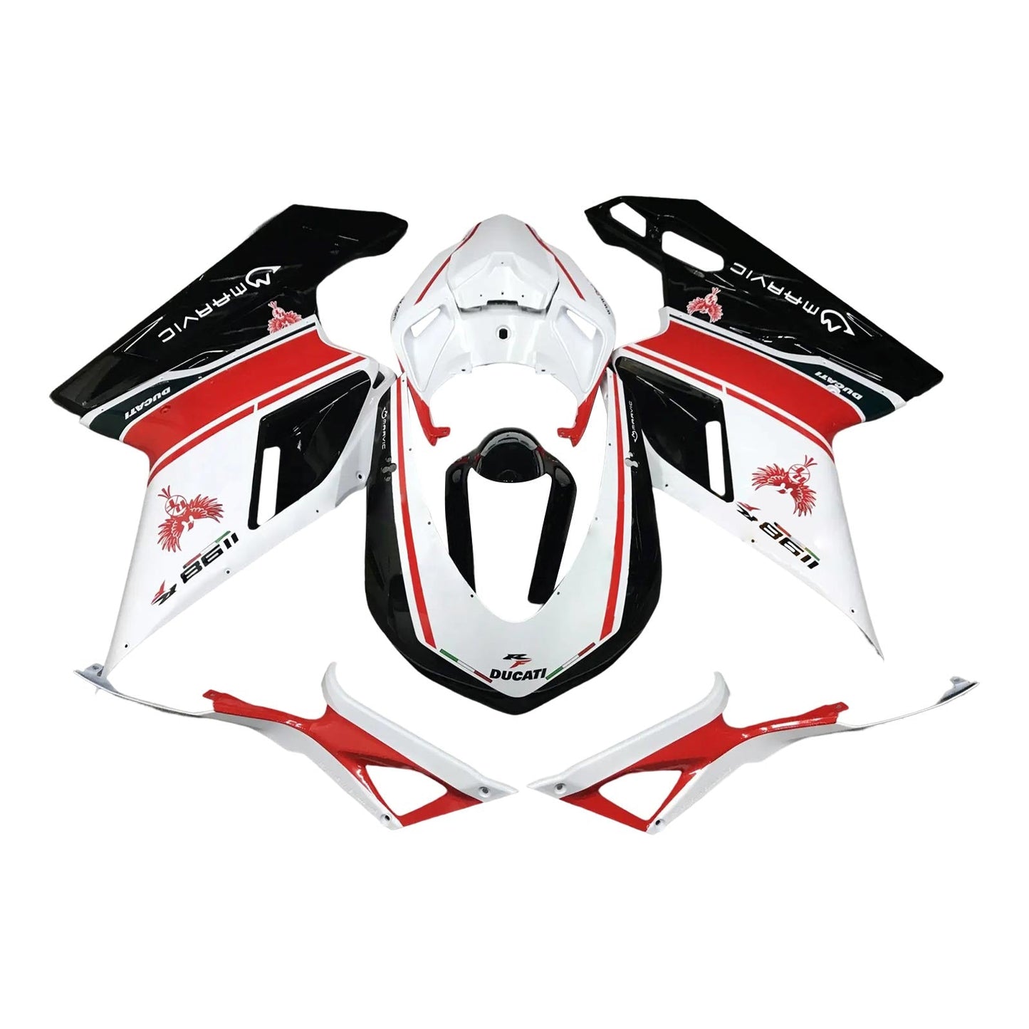 2007-2011 Ducati 1098 1198 848 Fairing Kit Bodywork ABS