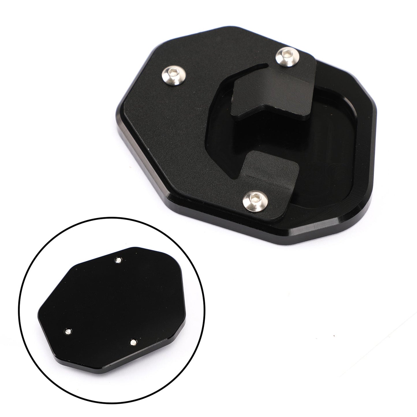 Kickstand Side Stand Extension Pad Fit For Yamaha Tenere 700 2019-2020 BLK