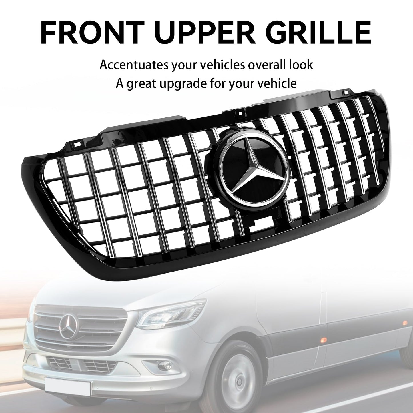 2018-2023 W907 W910 GTR Style Benz Mercedes Sprinter Front Bumper Grill Grille