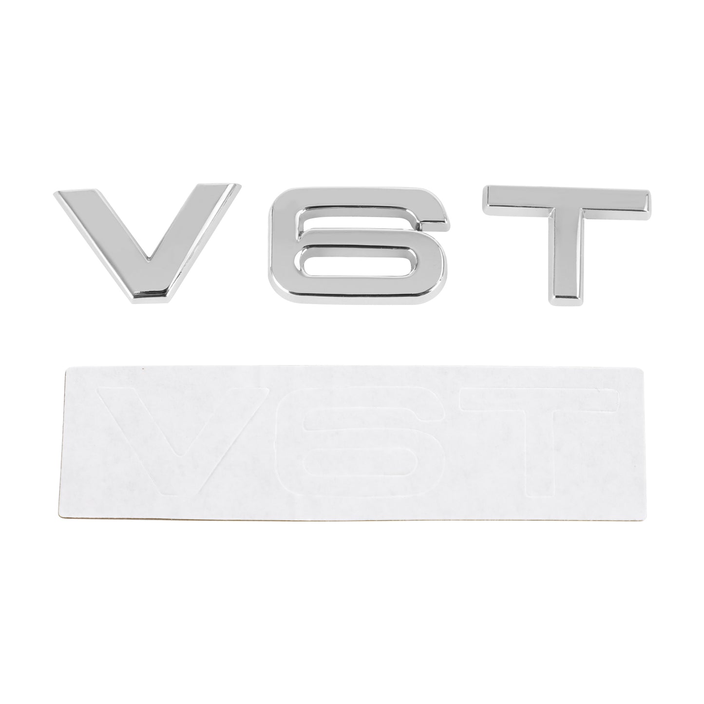 V6T Emblem Badge Fit For AUDI A1 A3 A4 A5 A6 A7 Q3 Q5 Q7 S6 S7 S8 S4 SQ5 Chrome