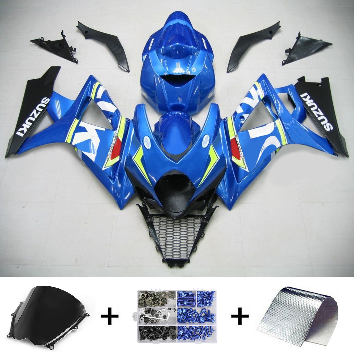 2007-2008 Suzuki GSXR1000 K7 Amotopart Injection Fairing Kit Bodywork Plastic ABS #103