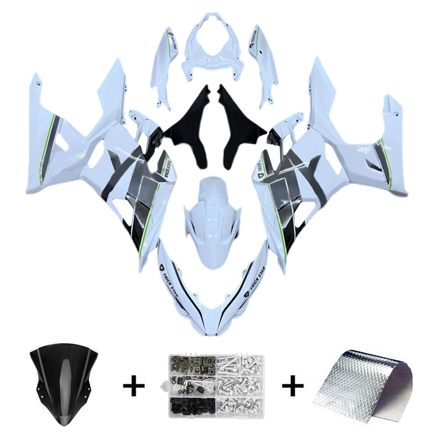 2018-2023=4 Kawasaki EX400 Ninja400 Fairing Kit Bodywork Plastic ABS