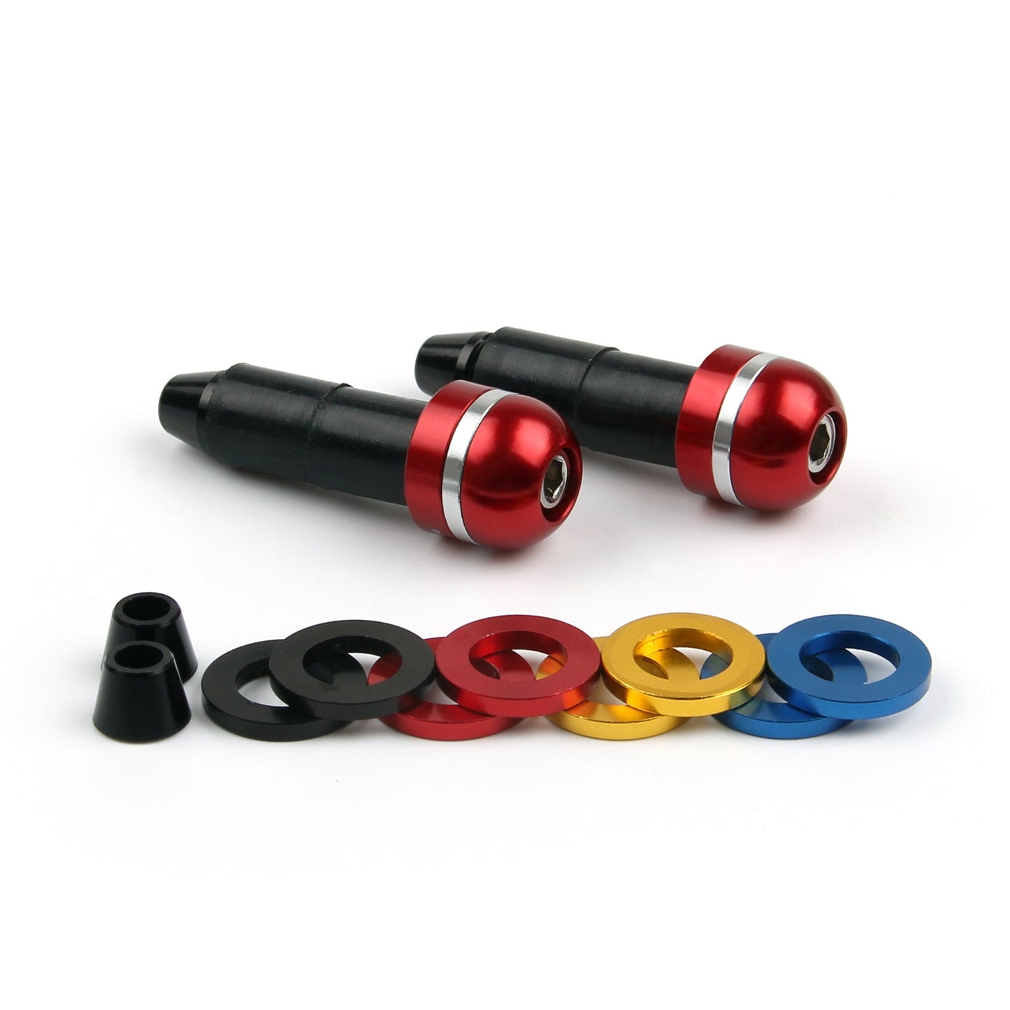 Universal Motorcycle Colorful 7/8" Handlebar End Caps Grips Bar End Black