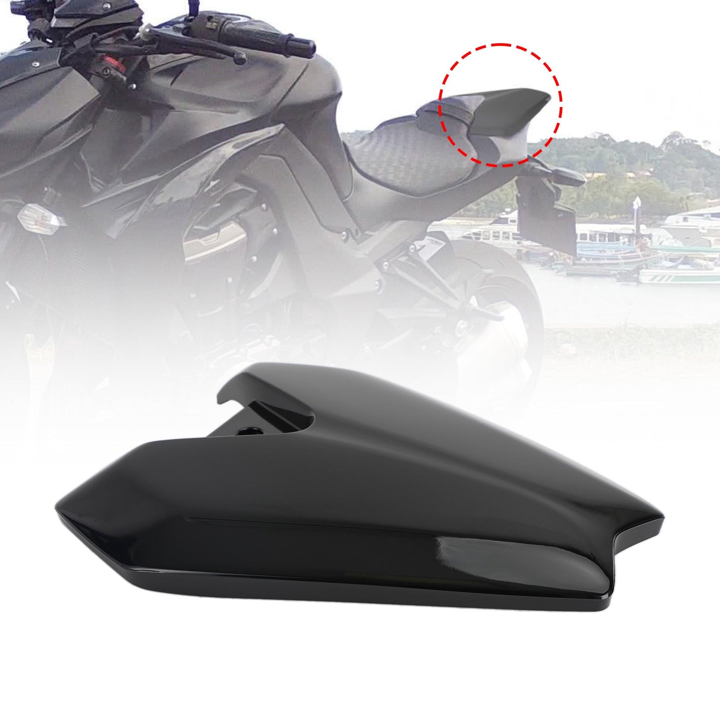 Motorcycle Rear Seat Fairing Cover Cowl for Kawasaki Z1000 2014-2022 Black