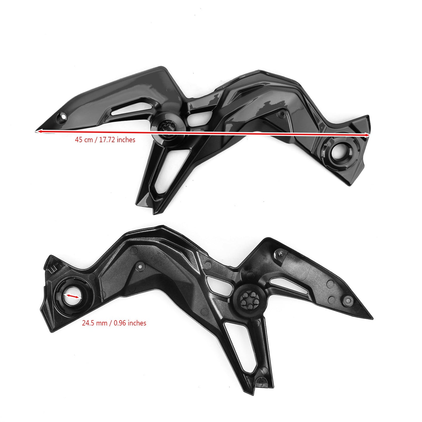 Motorcycle ABS Plastic Frame Guard Cover Trim for Kawasaki Z900 2020-2021 BLK