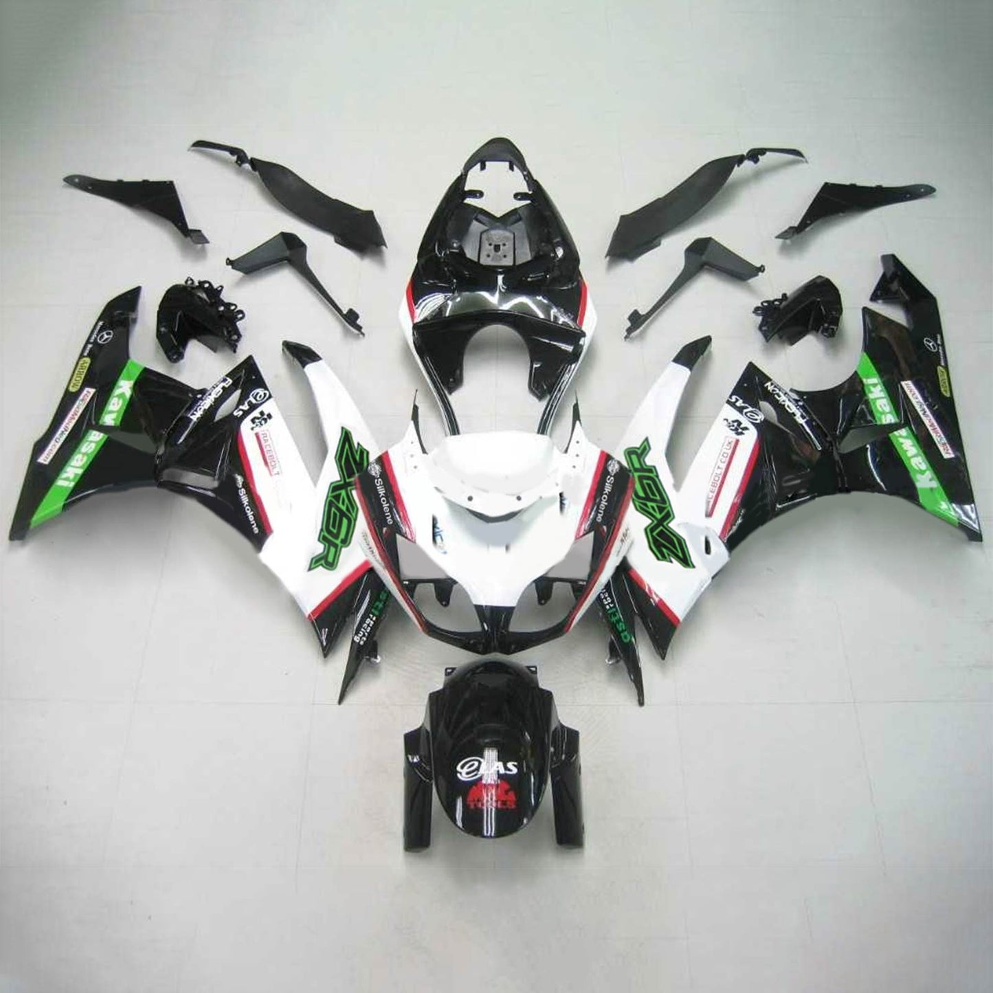 2009-2012 Kawasaki ZX6R 636 Amotopart Injection Fairing Kit Bodywork Plastic ABS #110