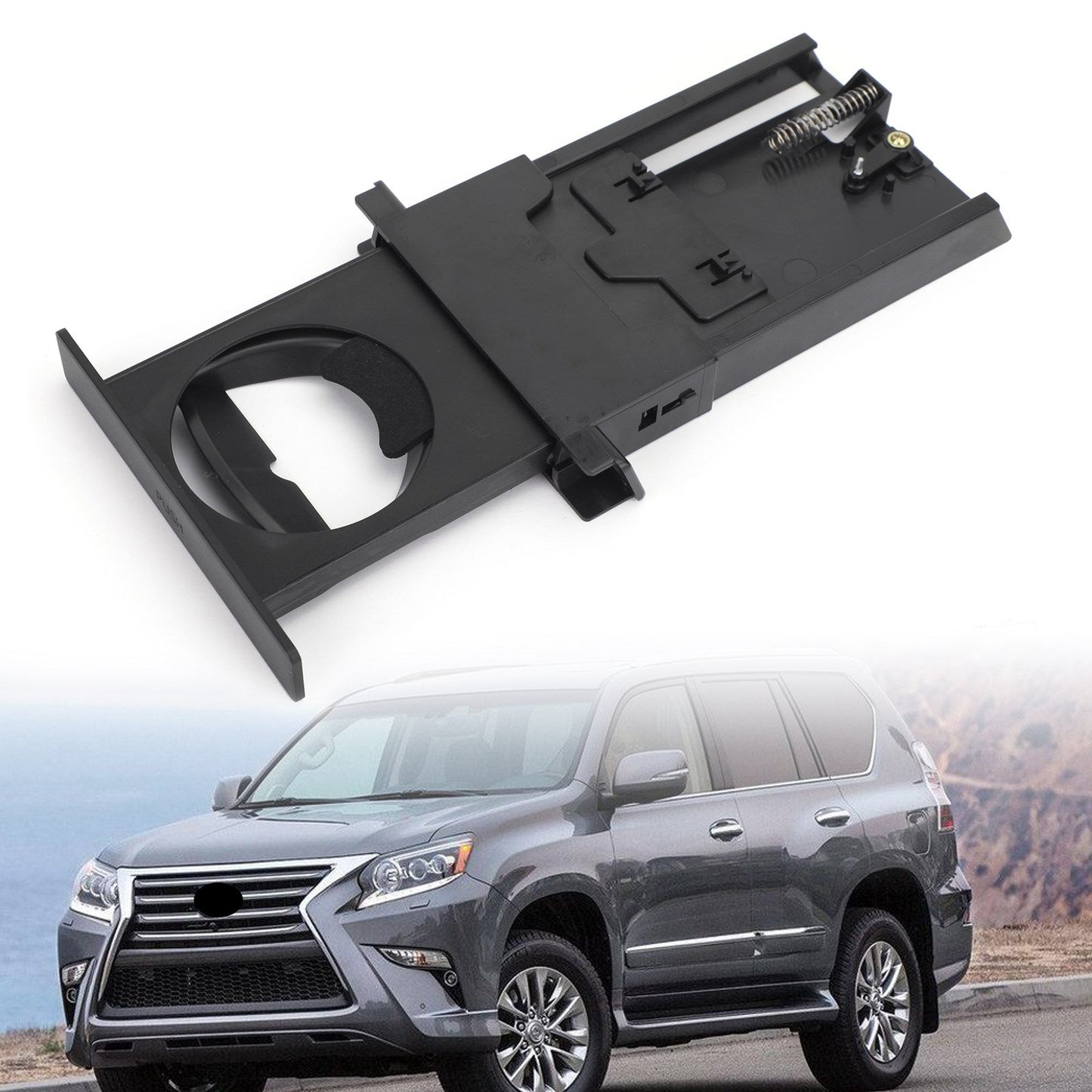Black Dash Console Cup Holder For Toyota 1995-97 Land Cruiser LX450 55620-60010