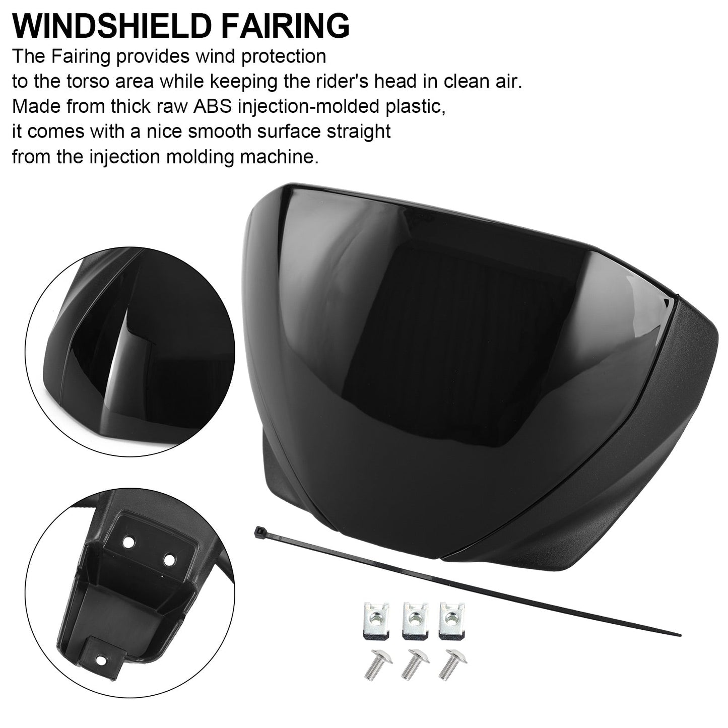 Front Screen Windshield Fairing Windscreen Deflector For Trident 660 2021+ Black