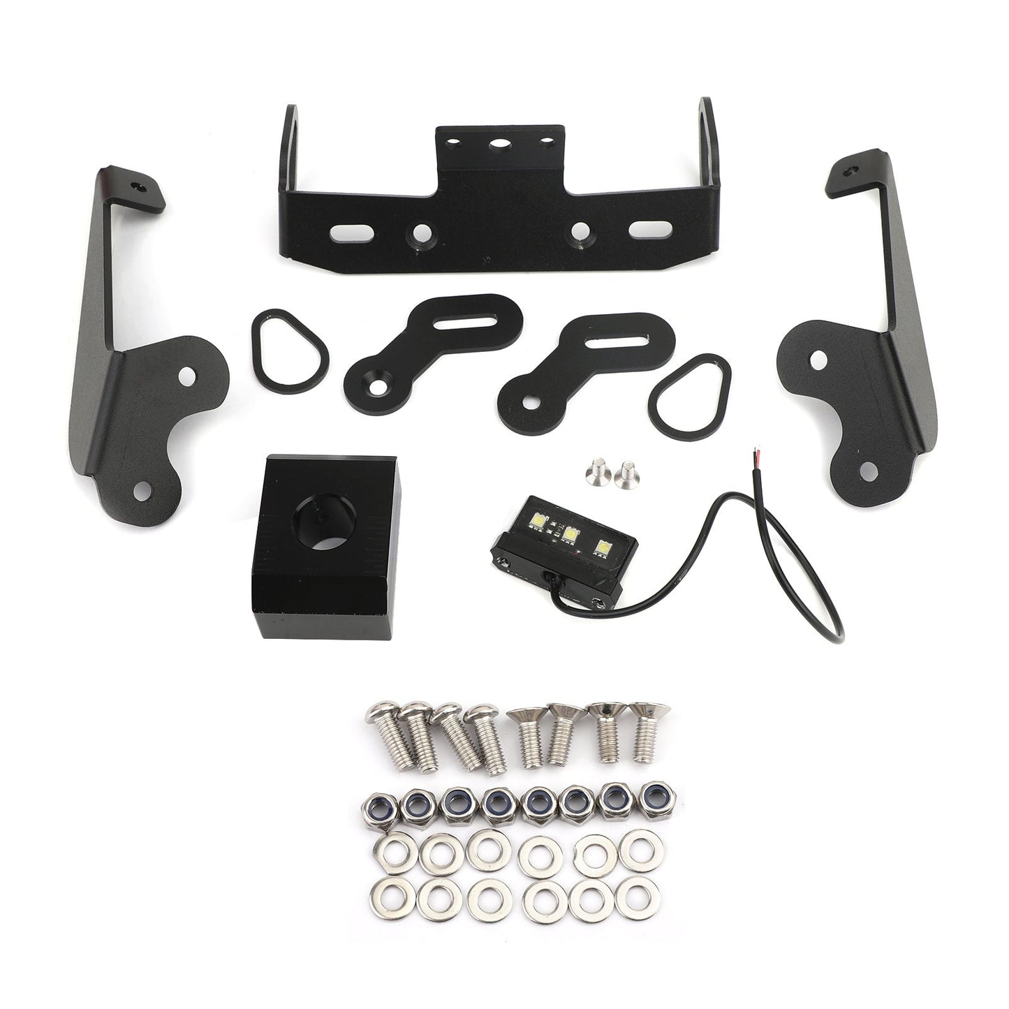 License Plate Bracket For Yamaha MT-09 FZ-09 17-20 BLK