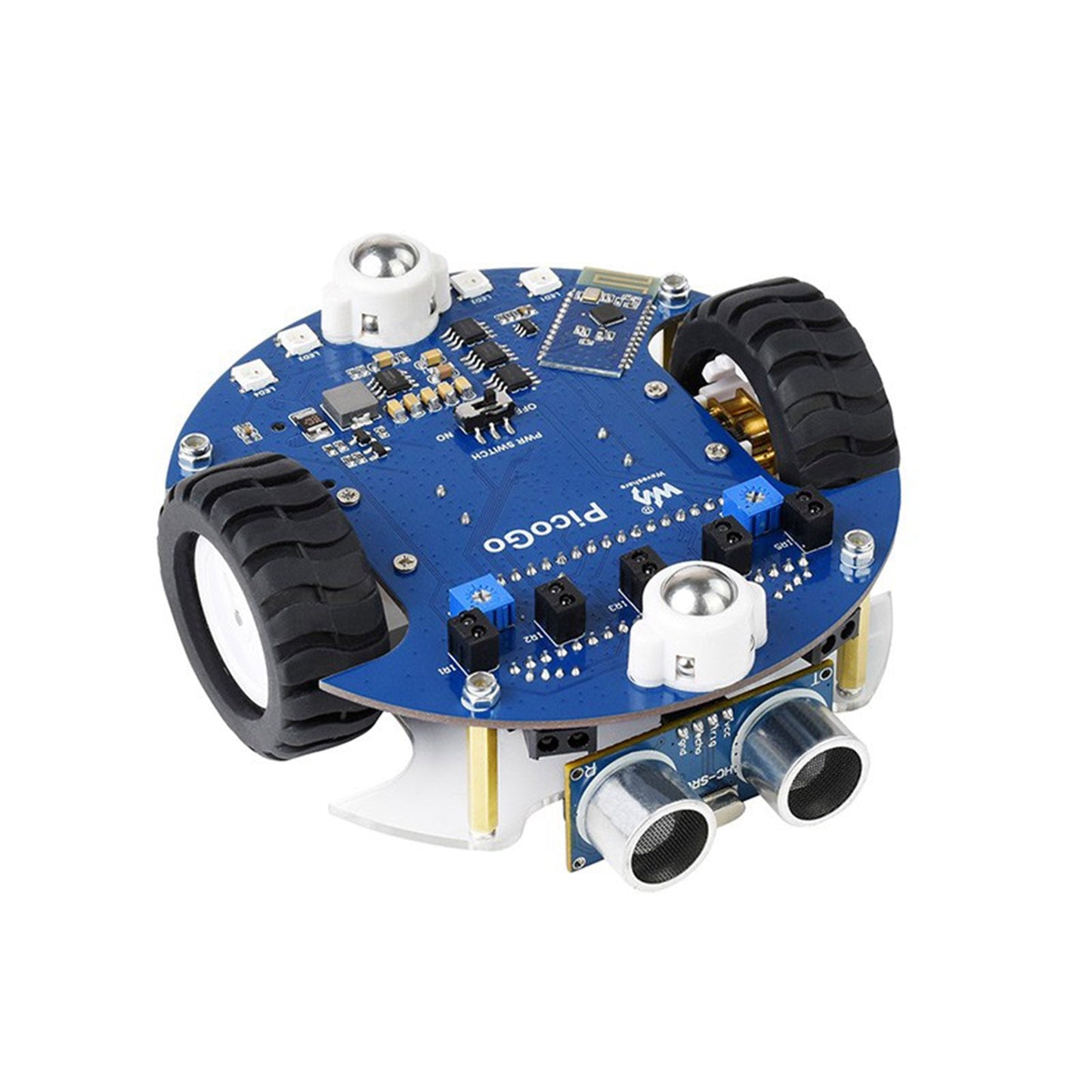 Self-Driving Smart Car Bluetooth Control Infrared With Raspberry Pico GO Board
