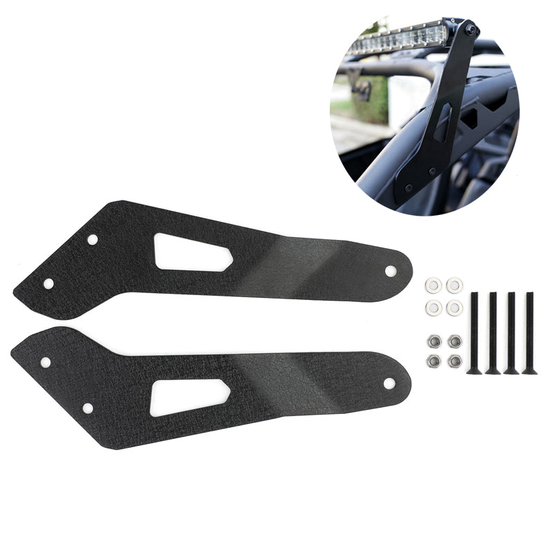 Upper Windshield 50" LED Curved Light Bar Roof Mount Bracket For Can-am Maverick X3 2017-2019