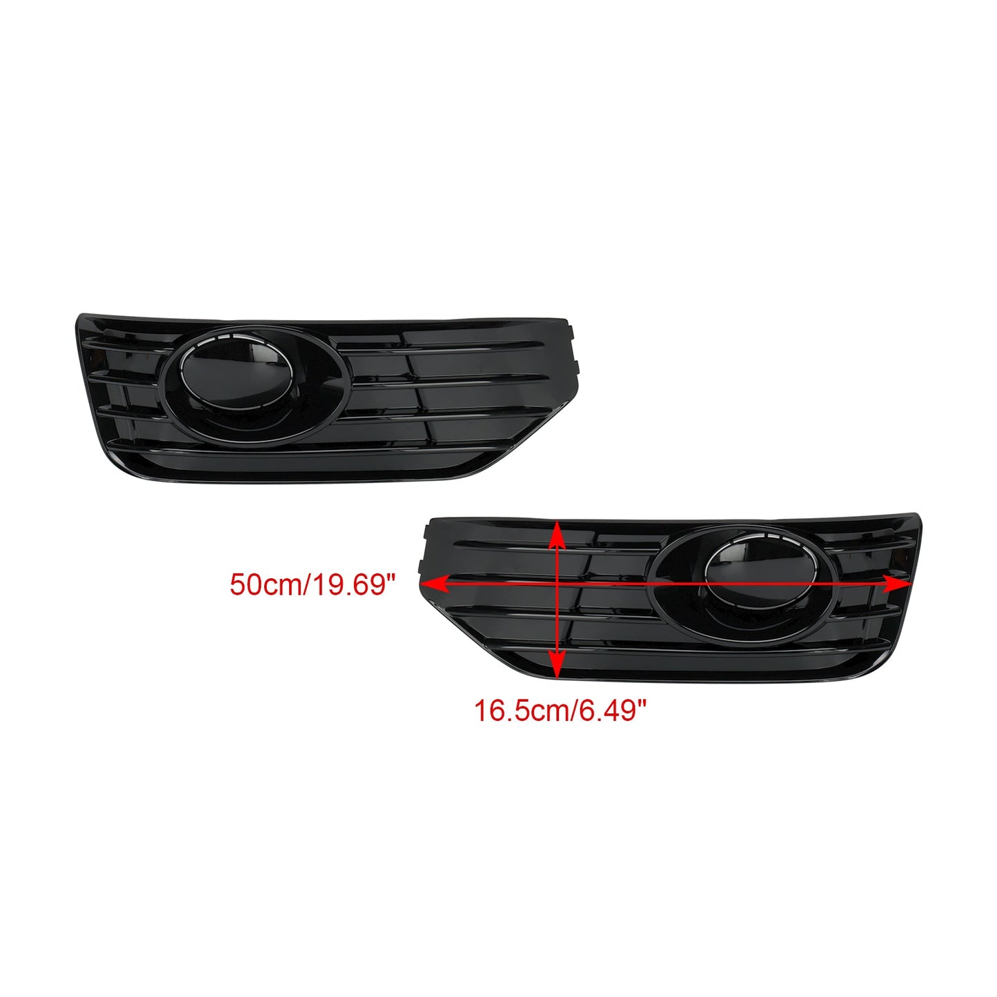 2010-2015 VW T5 T5.1 Fog Lamp Light Cover Insert S-line Grill Gloss Black